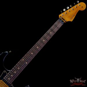 Fender Custom Shop Wild West Black Lightning Stratocaster Floyd Rose HSH Rosewood Board 22 Frets Heavy Relic Candy Apple Red 8.10 lbs - Image 4
