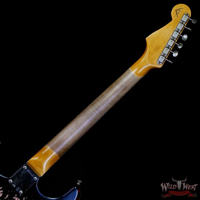 Fender Custom Shop Wild West Black Lightning Stratocaster Floyd Rose HSH Rosewood Board 22 Frets Heavy Relic Candy Apple Red 8.10 lbs - Image 5