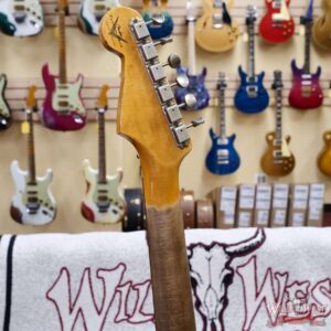 Fender Custom Shop Wild West Black Lightning Stratocaster Floyd Rose HSH Rosewood Board 22 Frets Heavy Relic Candy Apple Red 8.10 lbs - Image 11