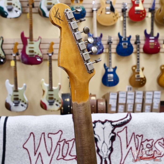 Fender Custom Shop Wild West Black Lightning Stratocaster Floyd Rose HSH Rosewood Board 22 Frets Heavy Relic Candy Apple Red 8.10 lbs - Image 11