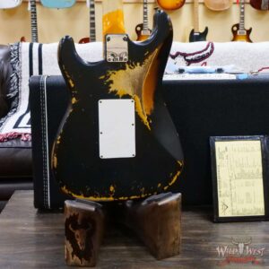 Fender Custom Shop Wild West Black Lightning Stratocaster HSS Floyd Rose Maple Board 22 Frets Heavy Relic 2 Tone Sunburst - Image 11