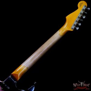 Fender Custom Shop Wild West Black Lightning Stratocaster HSS Floyd Rose Maple Board 22 Frets Heavy Relic Pink Paisley - Image 5
