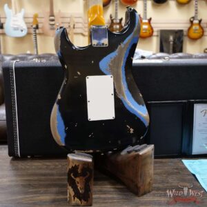 Fender Custom Shop Wild West Black Lightning Stratocaster Floyd Rose Heavy Relic Maple Board 22 Lake Placid Blue - Image 11