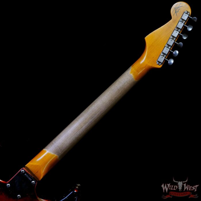 Fender Custom Shop Wild West Black Lightning Stratocaster HSS Floyd Rose Rosewood Board 22 Frets Heavy Relic Candy Tangerine - Image 5
