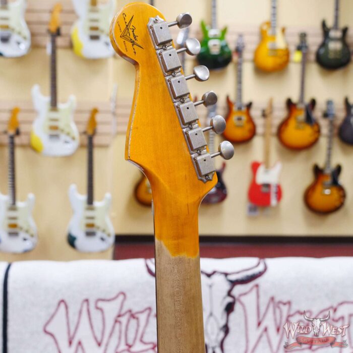 Fender Custom Shop Wild West Black Lightning Stratocaster HSS Floyd Rose Rosewood Board 22 Frets Heavy Relic Candy Tangerine - Image 11