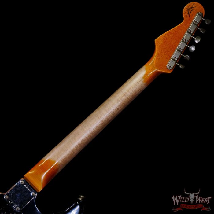 Fender Custom Shop Wild West Black Lightning Stratocaster HSS Floyd Rose Maple Board 22 Frets Heavy Relic Lake Placid Blue - Image 5