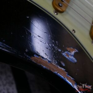 Fender Custom Shop Wild West Black Lightning Stratocaster HSS Floyd Rose Maple Board 22 Frets Heavy Relic Lake Placid Blue - Image 9