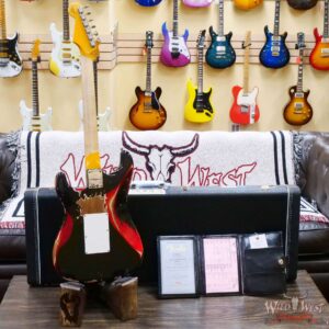 Fender Custom Shop Wild West Black Lightning Stratocaster HSS Floyd Rose Rosewood Board Black Pickguard Heavy Relic Candy Apple Red - Image 11