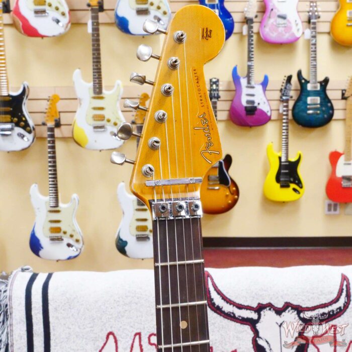 Fender Custom Shop Wild West Black Lightning Stratocaster HSS Floyd Rose Rosewood Board 22 Frets Heavy Relic Candy Tangerine - Image 7