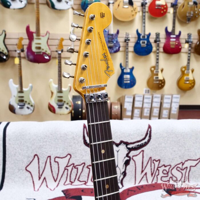 Fender Custom Shop Wild West Black Lightning Stratocaster HSS Floyd Rose Rosewood Fingerboard 22 Frets Heavy Relic Candy Tangerine 7.90 lbs - Image 7
