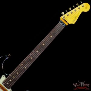 Fender Custom Shop Wild West Black Lightning Stratocaster Floyd Rose Heavy Relic Rosewood Board 22 Frets Lake Placid Blue - Image 4