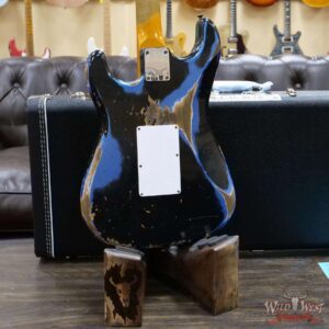 Fender Custom Shop Wild West Black Lightning Stratocaster Floyd Rose Heavy Relic Rosewood Board 22 Frets Lake Placid Blue - Image 11
