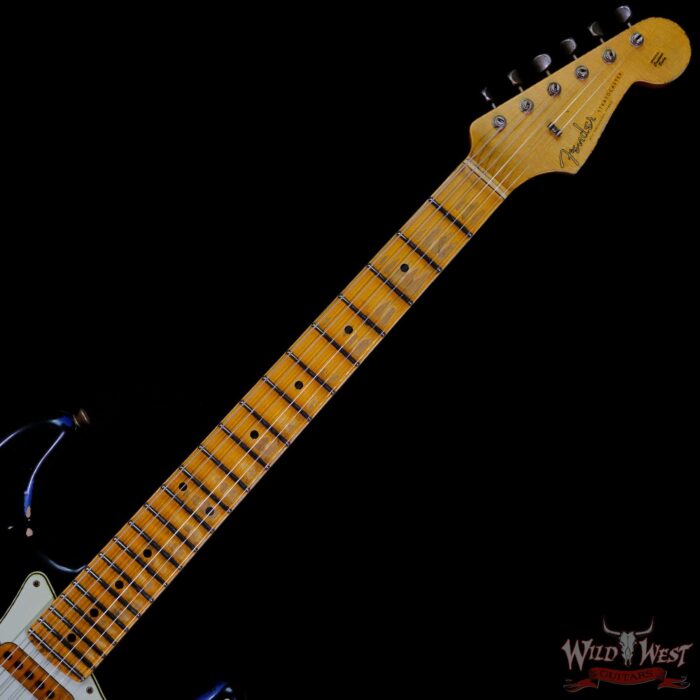 Fender Custom Shop Wild West Black Lightning 2.0 Stratocaster Maple Board 22 Frets Heavy Relic Lake Placid Blue - Image 4