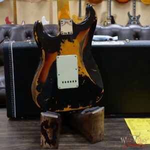Fender Custom Shop Wild West Black Lightning 2.0 Stratocaster HSS Heavy Relic Rosewood Board 21 Frets 3 Tone Sunburst - Image 11