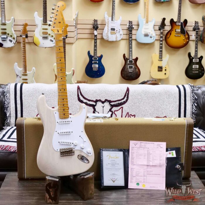 Fender Custom Shop Eric Clapton Signature Stratocaster Maple Fingerboard Journeyman Relic Aged White Blonde 8.05 LBS - Image 6