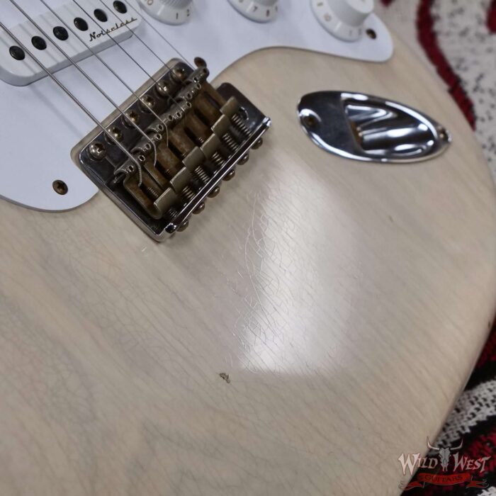 Fender Custom Shop Eric Clapton Signature Stratocaster Maple Fingerboard Journeyman Relic Aged White Blonde 8.05 LBS - Image 9