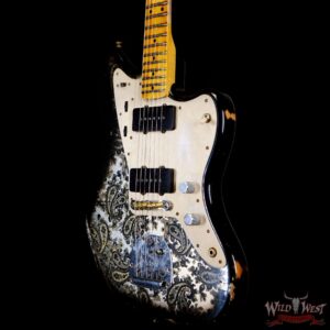 Fender Custom Shop Limited Edition Custom Jazzmaster Maple Fingerboard Relic Aged Black Paisley - Image 2