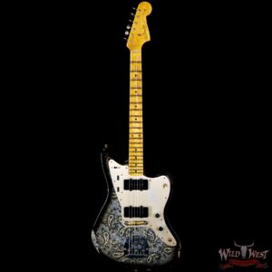 Fender Custom Shop Limited Edition Custom Jazzmaster Maple Fingerboard Relic Aged Black Paisley - Image 3