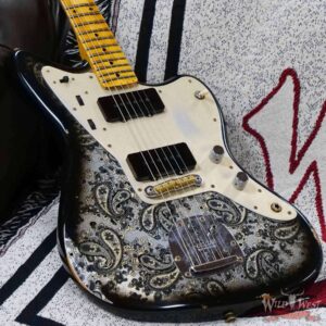 Fender Custom Shop Limited Edition Custom Jazzmaster Maple Fingerboard Relic Aged Black Paisley - Image 8