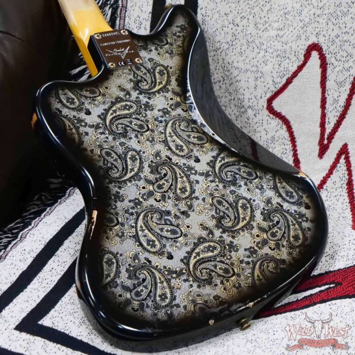 Fender Custom Shop Limited Edition Custom Jazzmaster Maple Fingerboard Relic Aged Black Paisley - Image 12