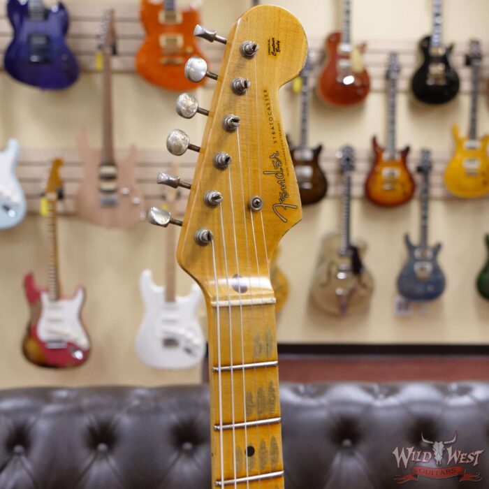 Fender Custom Shop 55’ Stratocaster Relic Quatersawn Maple Neck Hand-wound Pickups Dirty White Blonde - Image 7