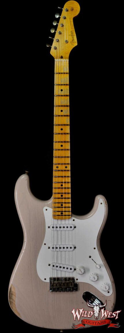 Fender Custom Shop 55’ Stratocaster Relic Quatersawn Maple Neck Hand-wound Pickups Dirty White Blonde