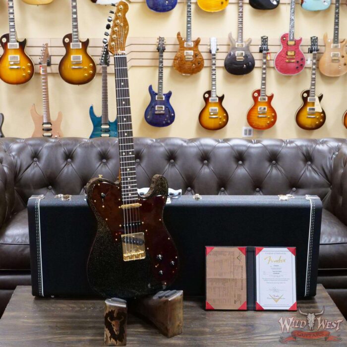 Fender Custom Shop Levi Perry Apprentice Masterbuilt Telecaster Deluxe SSS NOS Black Gold Sparkle - Image 6