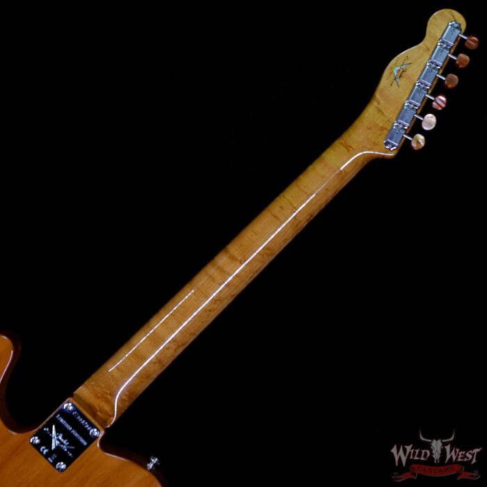 Fender Custom Shop Ltd Knotty Pine Telecaster Thinline Hand-Wound Pickups Aged Natural - Image 5