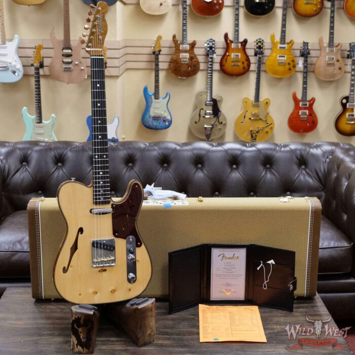 Fender Custom Shop Ltd Knotty Pine Telecaster Thinline Hand-Wound Pickups Aged Natural - Image 6