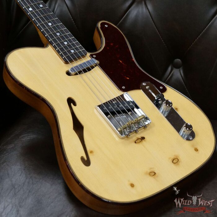 Fender Custom Shop Ltd Knotty Pine Telecaster Thinline Hand-Wound Pickups Aged Natural - Image 8