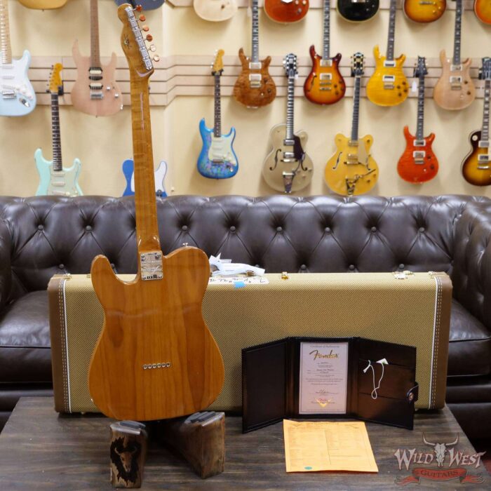 Fender Custom Shop Ltd Knotty Pine Telecaster Thinline Hand-Wound Pickups Aged Natural - Image 9