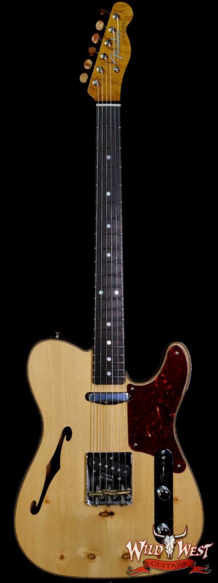 Fender Custom Shop Ltd Knotty Pine Telecaster Thinline Hand-Wound Pickups Aged Natural