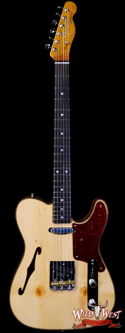 Fender Custom Shop Ltd Knotty Pine Telecaster Thinline Hand-Wound Pickups Aged Natural
