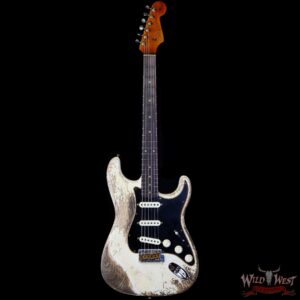 Fender Custom Shop Limited Edition Poblano Stratocaster Hand-Wound Pickups Super Heavy Relic Aged Olympic White - Image 3