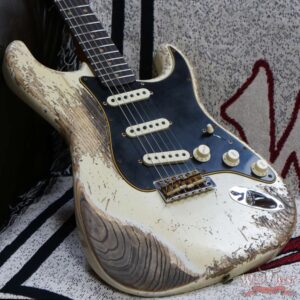 Fender Custom Shop Limited Edition Poblano Stratocaster Hand-Wound Pickups Super Heavy Relic Aged Olympic White - Image 8