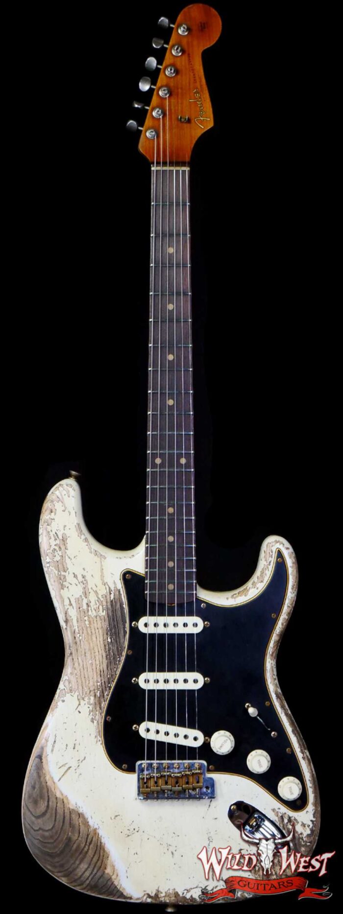 Fender Custom Shop Limited Edition Poblano Stratocaster Hand-Wound Pickups Super Heavy Relic Aged Olympic White - Image 1