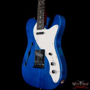 Fender Custom Shop 50’s Telecaster Thinline Rosewood Neck Ebony Fingerboard NOS Sapphire Blue Transparent - Image 2