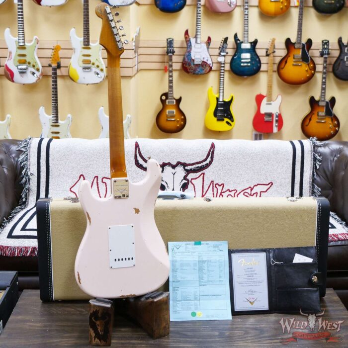 Fender Custom Shop Limited Edition 1963 63’ Stratocaster Roasted Quartersawn Maple Neck Relic Super Faded Aged Shell Pink - Image 10