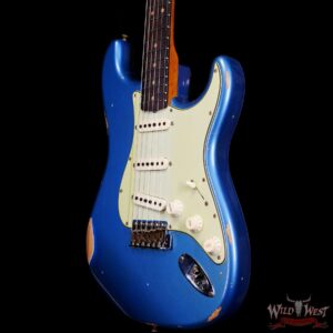 Fender Custom Shop 1963 Stratocaster Hand-Wound Pickups Roasted Maple Neck Relic Aged Lake Placid Blue - Image 2