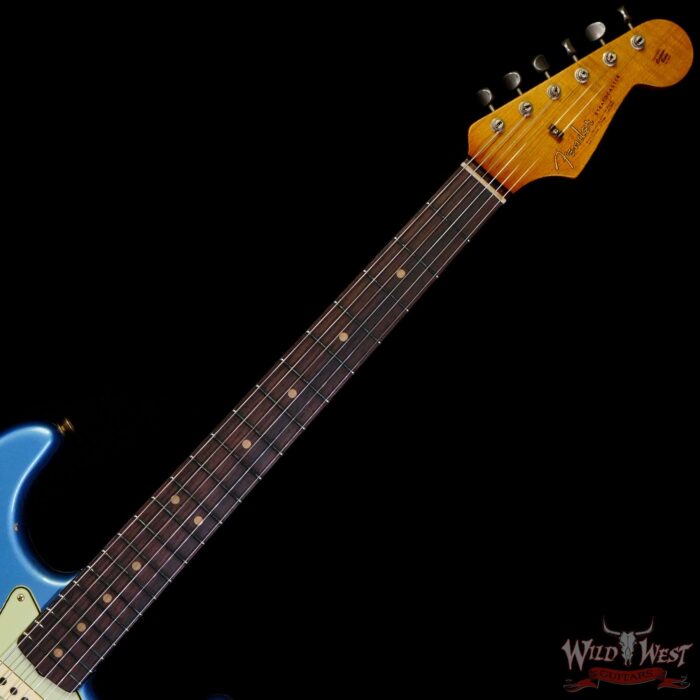 Fender Custom Shop 1963 Stratocaster Hand-Wound Pickups Roasted Maple Neck Relic Aged Lake Placid Blue - Image 4