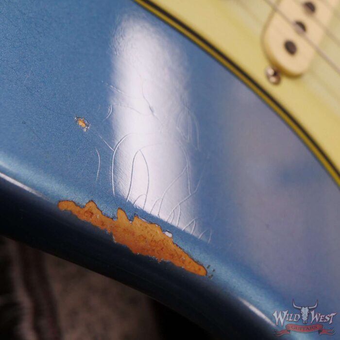 Fender Custom Shop 1963 Stratocaster Hand-Wound Pickups Roasted Maple Neck Relic Aged Lake Placid Blue - Image 9