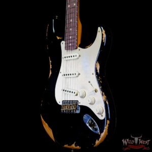 Fender Custom Shop Limited Edition 1959 59’ Roasted Stratocaster Heavy Relic Aged Black - Image 2