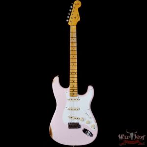 Fender Custom Shop 1956 Ash Stratocaster Hand-Wound Pickups Relic Faded Shell Pink - Image 3