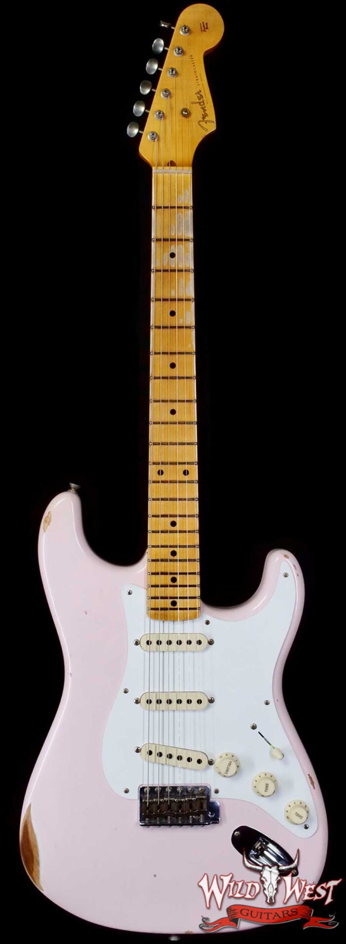 Fender Custom Shop 1956 Ash Stratocaster Hand-Wound Pickups Relic Faded Shell Pink - Image 1
