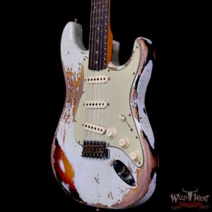 Fender Custom Shop Limited Edition 1959 Stratocaster Super Heavy Relic Sonic Blue over 3 Tone Sunburst 7.90 LBS - Image 2