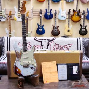 Fender Custom Shop Limited Edition 1959 Stratocaster Super Heavy Relic Sonic Blue over 3 Tone Sunburst 7.90 LBS - Image 6