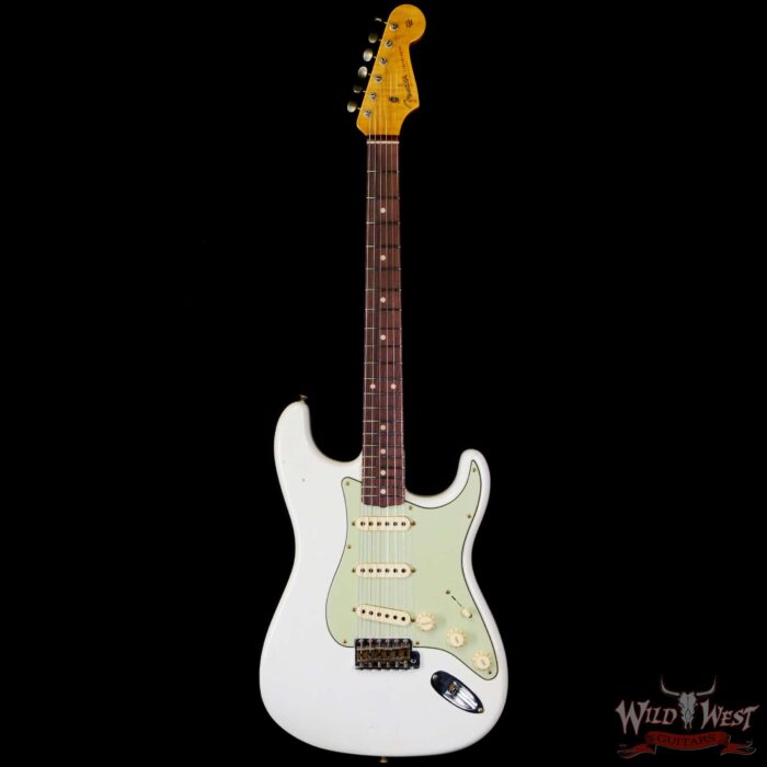 Fender Custom Shop Limited Edition 1959 59’ Special Stratocaster Flame Maple Neck Journeyman Relic Aged Olympic White - Image 3