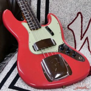 Fender Custom Shop Limited Edition 1964 Jazz Bass Journeyman Relic Aged Fiesta Red 9.15 lbs - Image 8