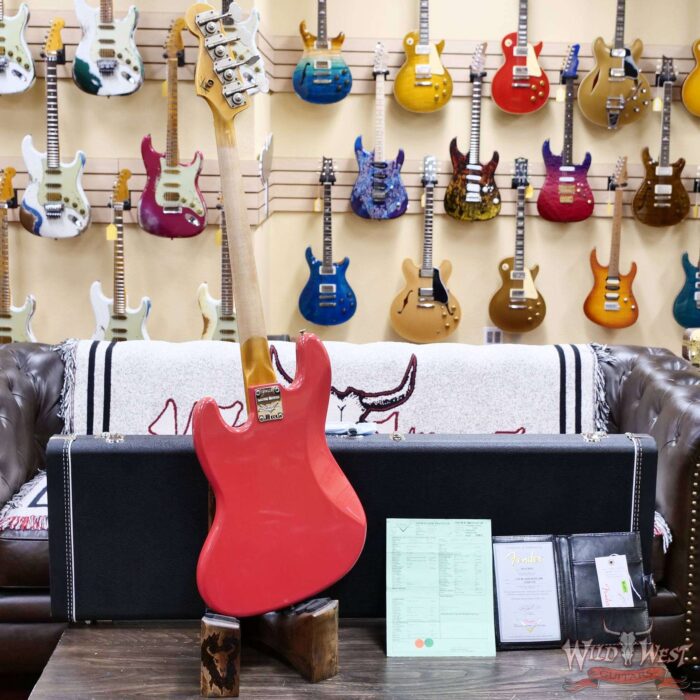 Fender Custom Shop Limited Edition 1964 Jazz Bass Journeyman Relic Aged Fiesta Red 9.15 lbs - Image 9