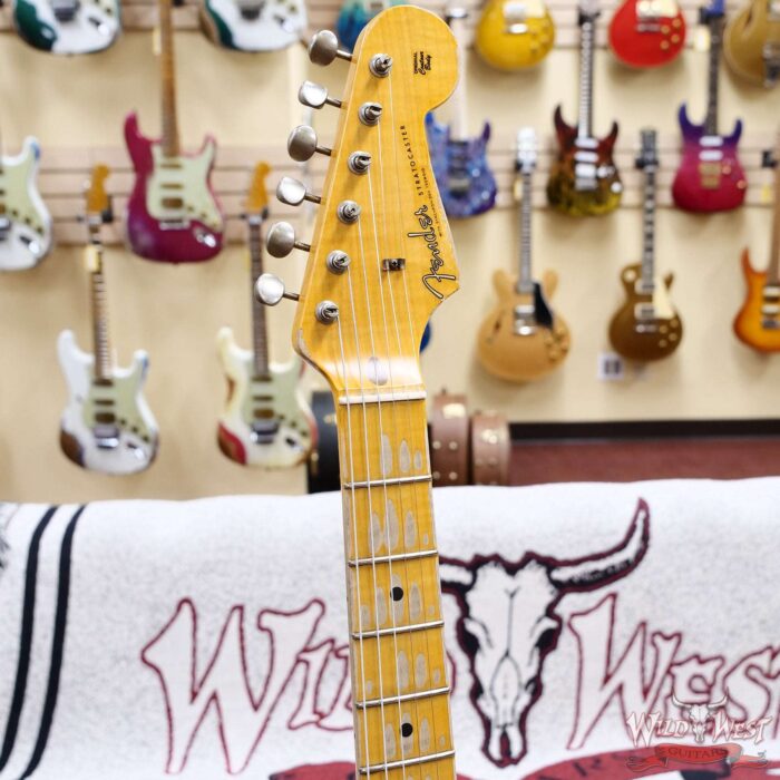 Fender Custom Shop Limited Edition 1958 Stratocaster AA Flame Maple Neck Heavy Relic Super Faded Aged Taos Turquoise 7.75 lbs - Image 7